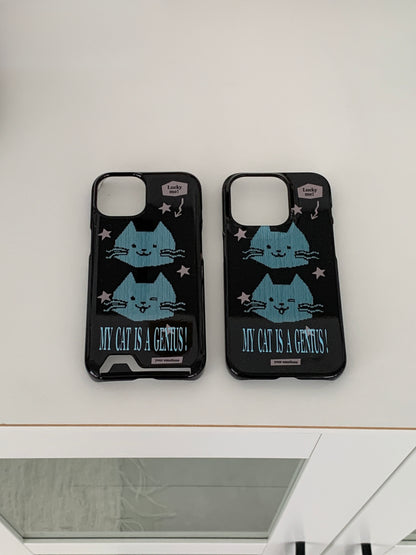 Your Emotions Genius Cat Case (Glossy hard/Card storage)