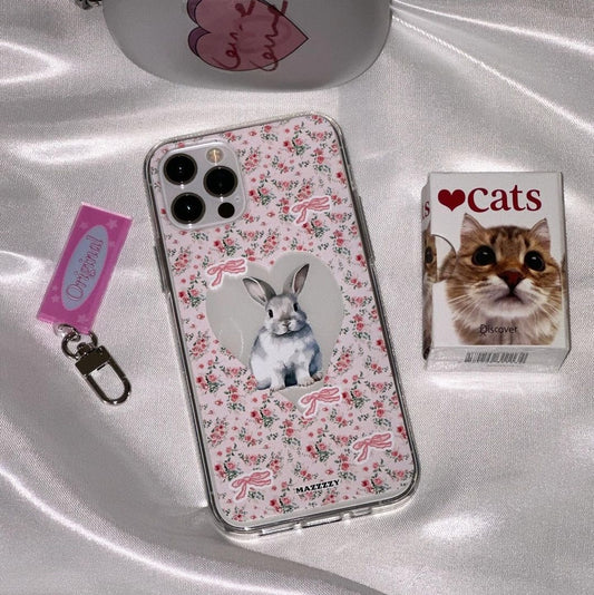 Mazzzzy Vintage bunny pattern Phone Case (Jelly/Jelly Hard/Magsafe)