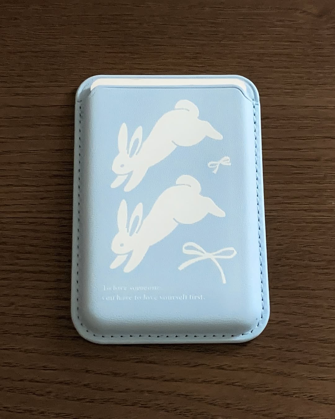 【9折加購】Lily Daily Vintage Rabbit Magsafe Wallet (Sky blue)