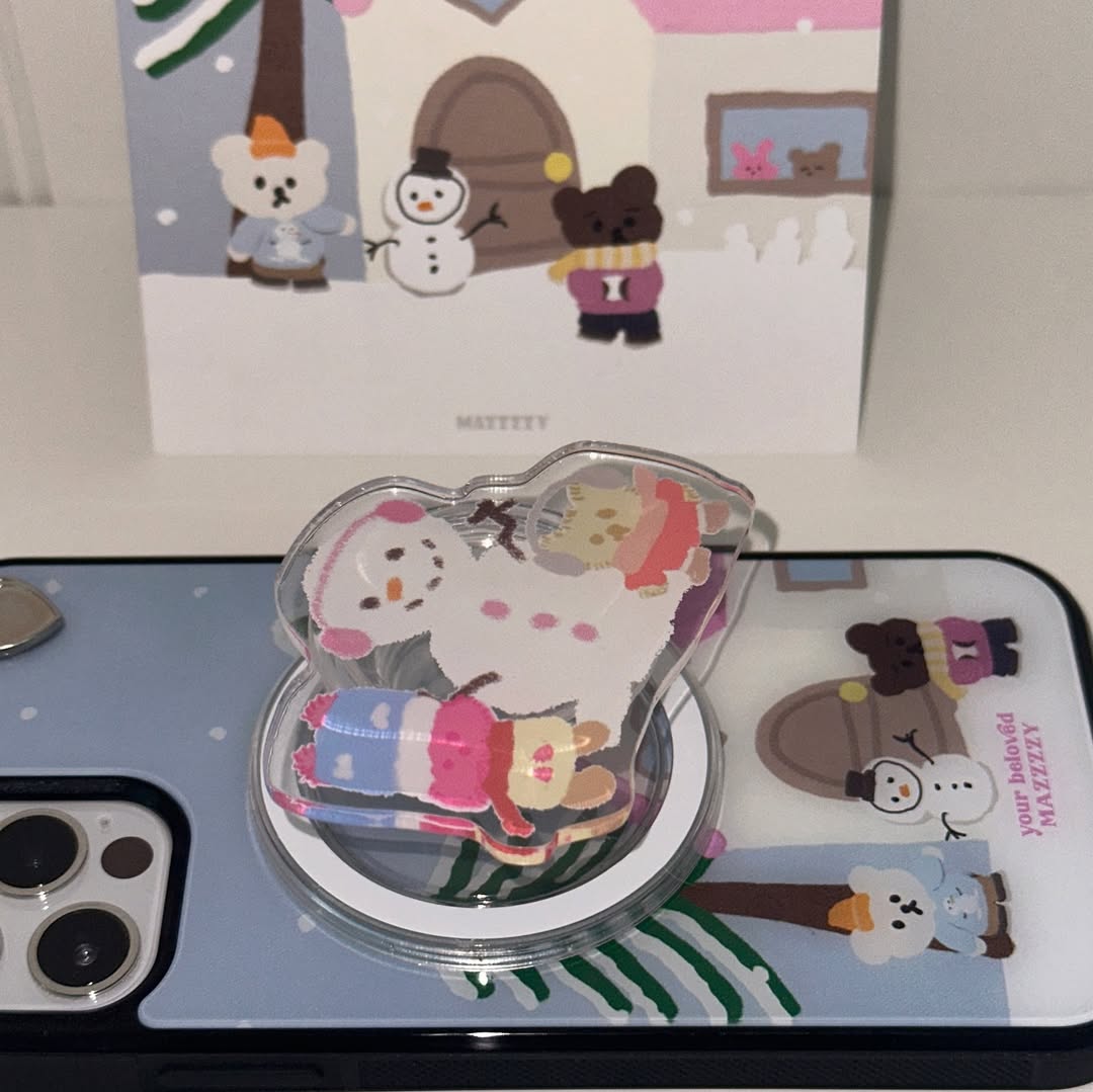 Mazzzzy [Love Tag_Magsafe] winter ★ snowman glass case