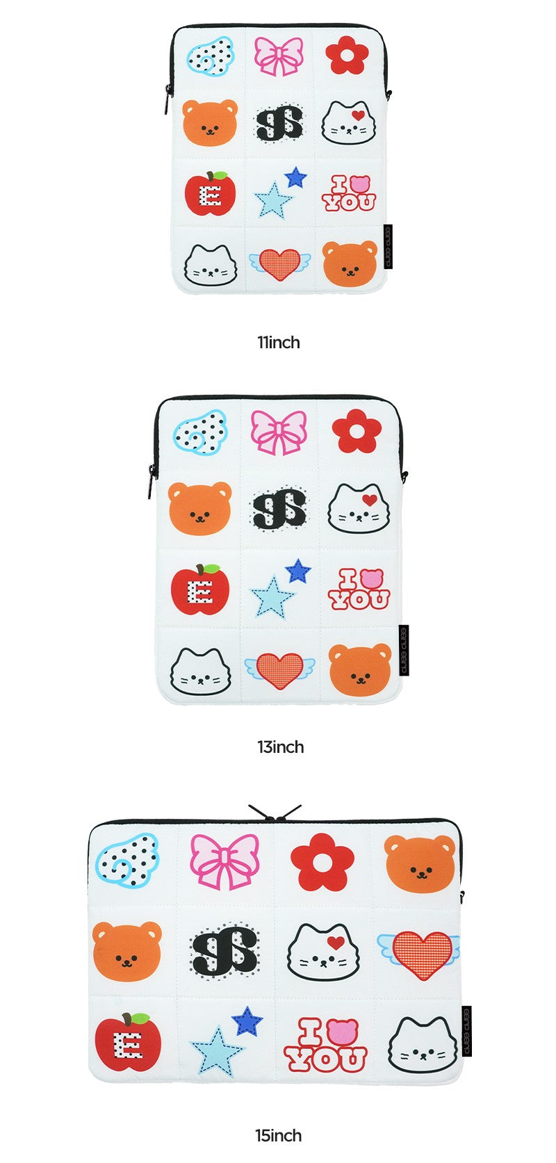 Earp Earp Kitsch Retro White Ipad/Notebook Pouch (11/13/15 inch)