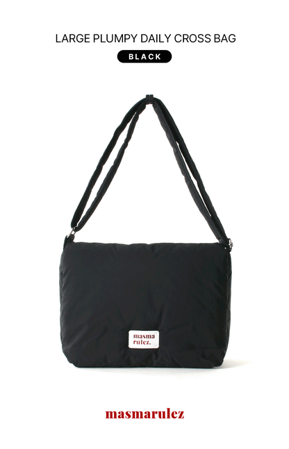 Masmarulez Large plumpy daily cross bag _ Black