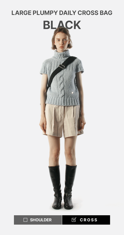 Masmarulez Large plumpy daily cross bag _ Black
