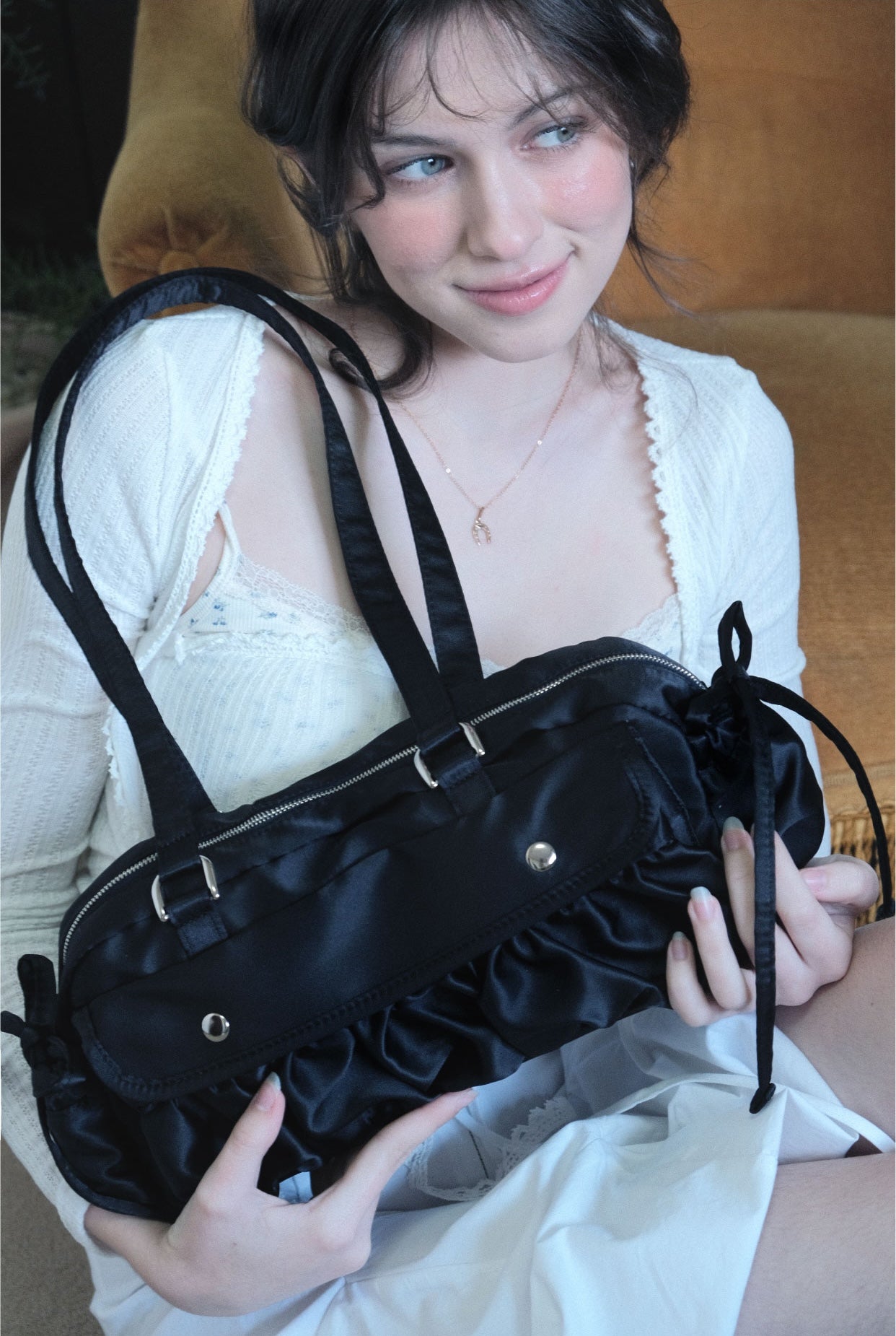 Cozing Satin shirring bag (3色)