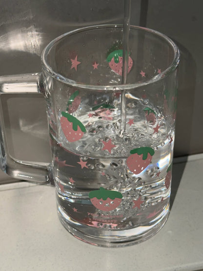 Mazzzzy Strawberry Muffin Starry  Glass 玻璃杯附杯蓋