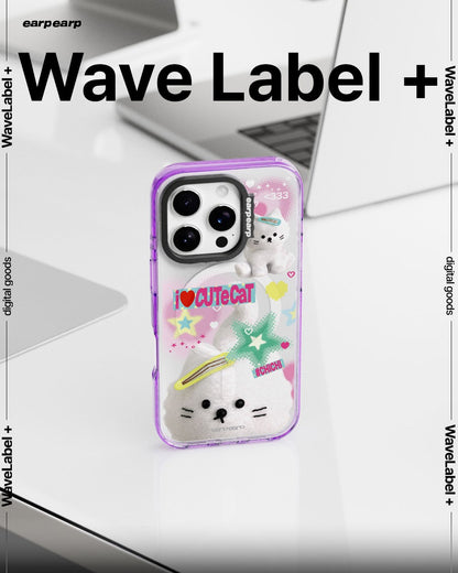 [MAGSAFE] I LOVE CUTIE CAT-PURPLE(Wave Label+ Case)