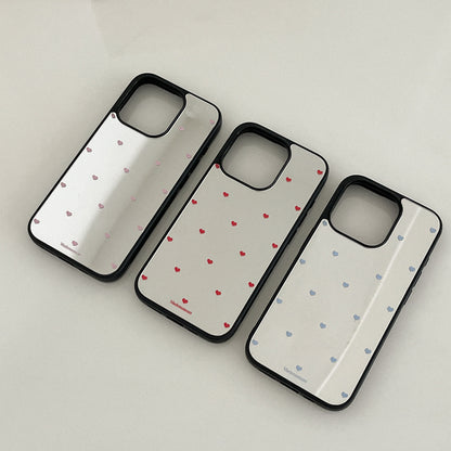 Small Heart Pattern Mirror Bumper Case (鏡面殼) (6色)