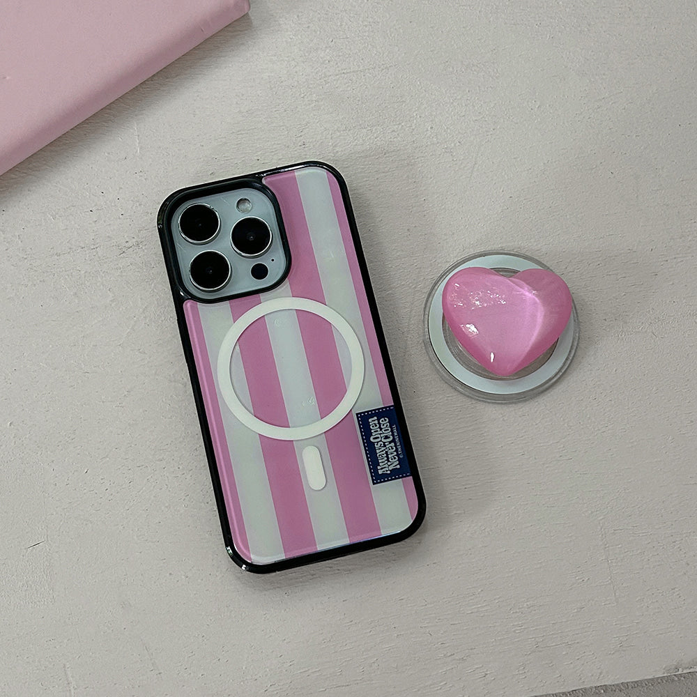 【Set】Basic Stripe Label (Magsafe Bumper) + Magsafe Resin Tok
