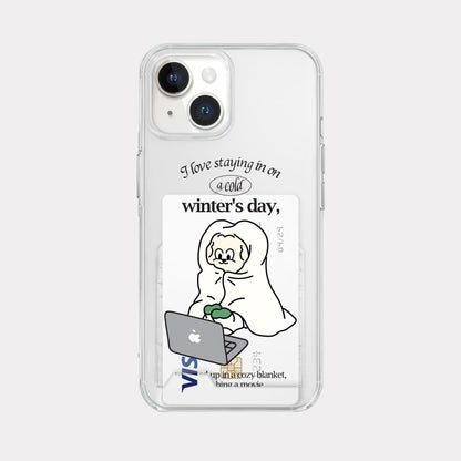 Rest At Home Butty Phone Case (Clear/Tank Clear/Clear card storage)