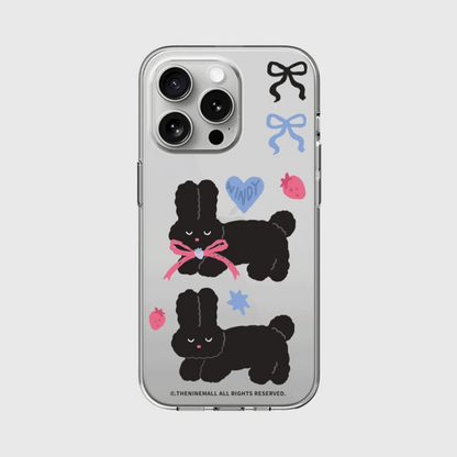 Pattern Black Windy Phone Case (Clear 透明殼)