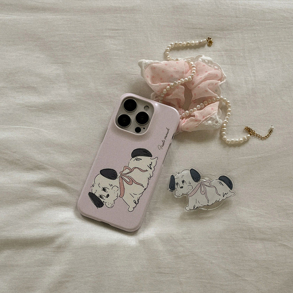 Doodle Puppy Phone Case (Hard/Card Storage/Magsafe) (2色)