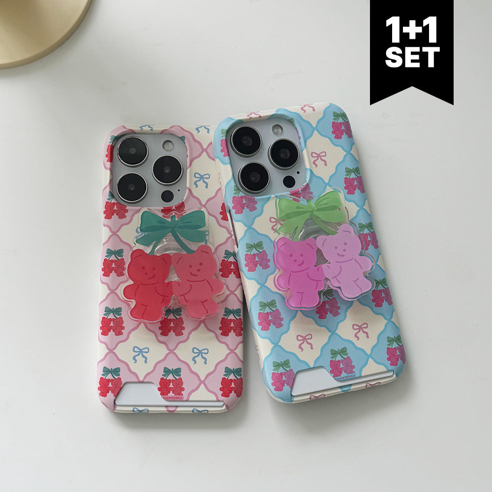 【Set】Cherry Gummy Checkerboard (Card Storage) + Acrylic Tok