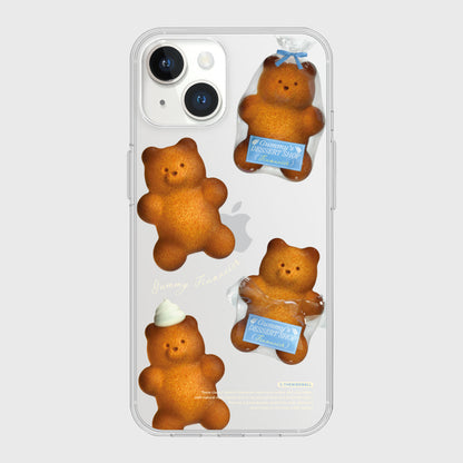 Pattern Gummy Financier Phone Case (Clear/Tank Clear/Clear Card Storage)