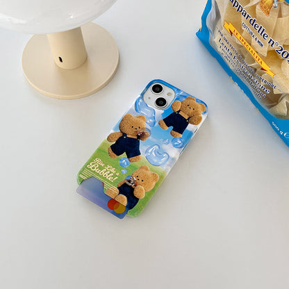 Pattern Bubble Gummy Phone Case (Hard/Card Storage)