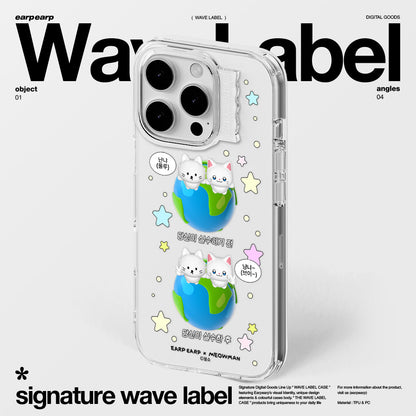 [EARP EARP X MEOWMAN] NYA NYA-CLEAR (Wave Label Clear Case)