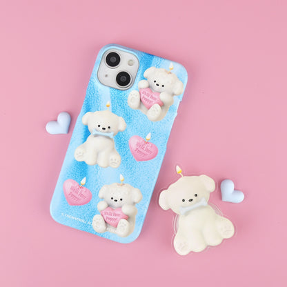 Puppy Candle Pattern Phone Case (Hard/Card Storage)