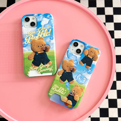 Pattern Bubble Gummy Phone Case (Hard/Card Storage)