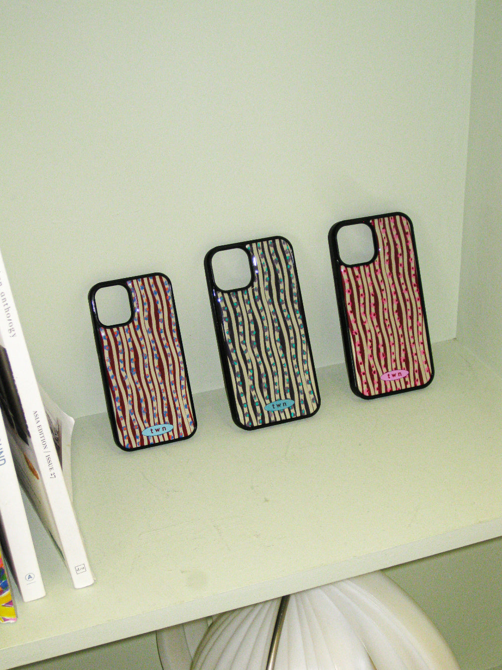 Twiner Wavy Stripe(Khaki) Phone Case (Epoxy)