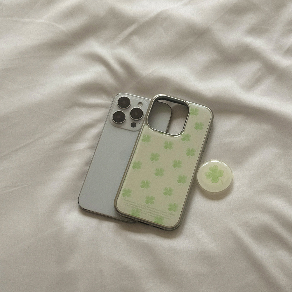 Clover Wish Phone Case (Silver bumper case)