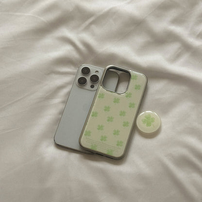 Clover Wish Phone Case (Silver bumper case)