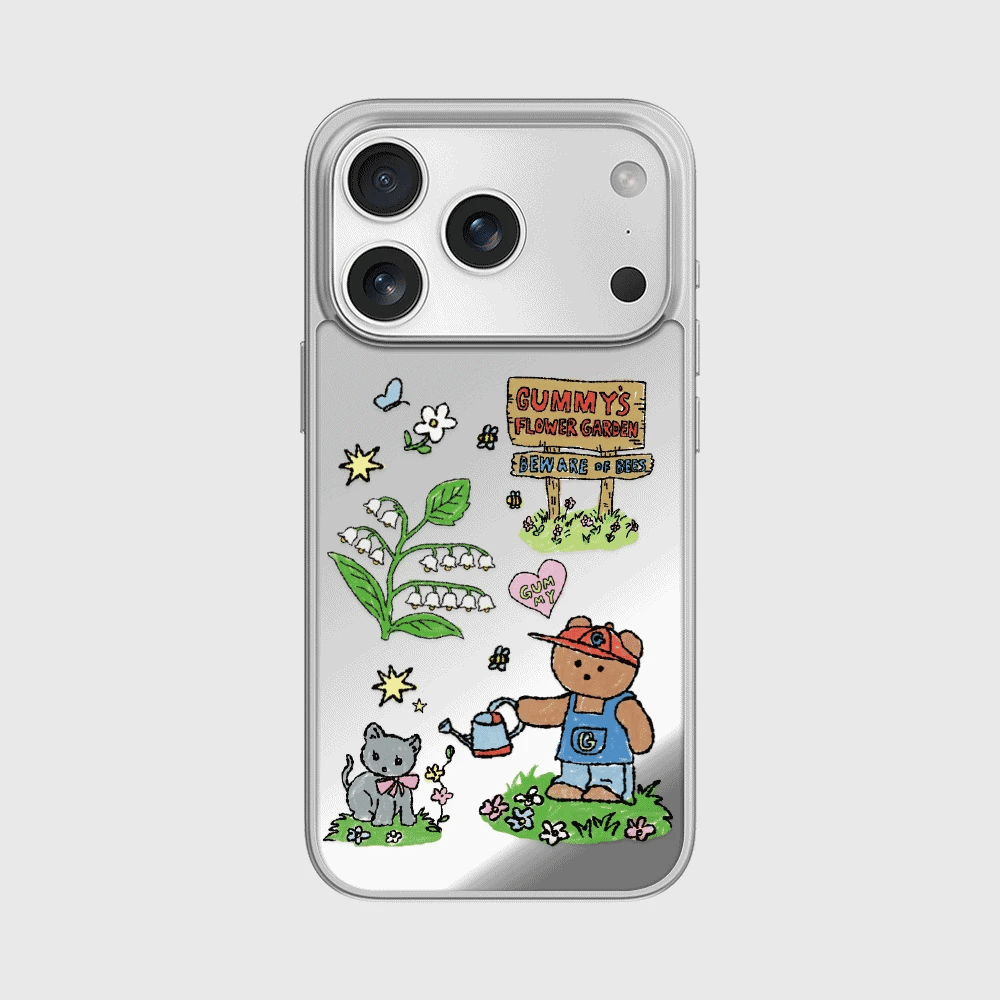 Gummys Flower Garden Phone Case (Mirror silver bumper case)