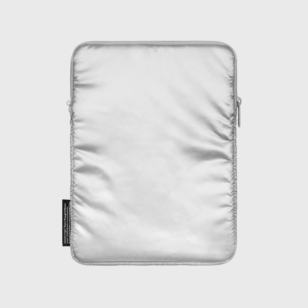 GOOD THINGS TAKE TIME-SILVER IPAD POUCH (11 /13 inch)