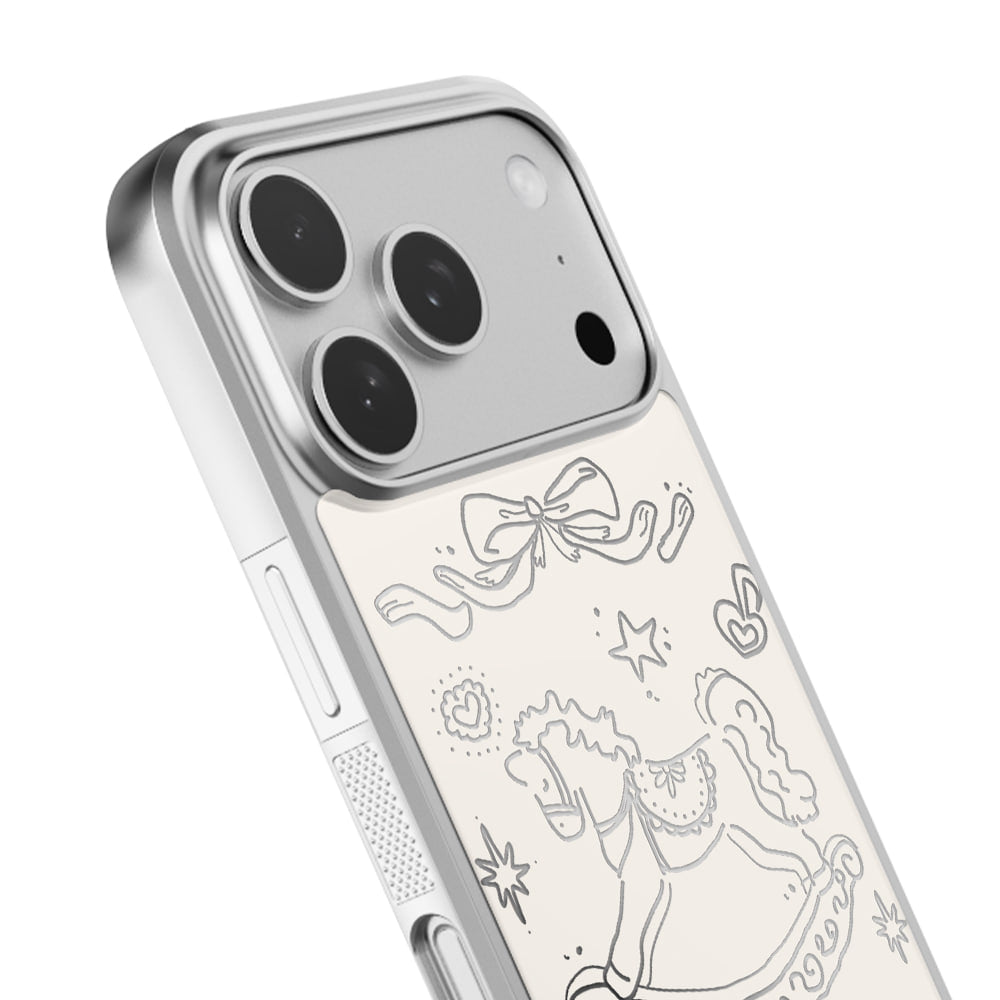 VINTAGE PONY-SILVER (MIRROR BUMPER CASE)