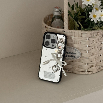 【Set】Small Ribbon Pattern (Mirror Bumper Case)+Tag Holder+Keyring