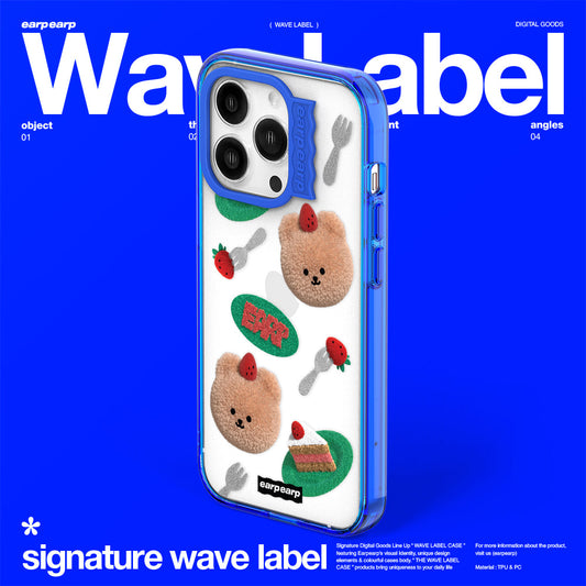 STRAWBERRY CAKE COVY-BLUE (Wave Label Clear Case)