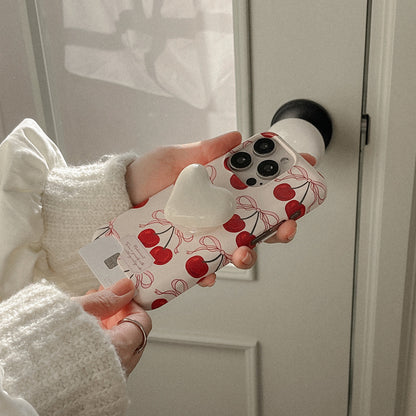 Ribbon Cherry Phone Case (Hard/Card Storage/Magsafe)