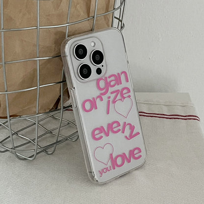 Organize Love Phone Case (Clear/Tank Clear/Clear card storage) (3色)