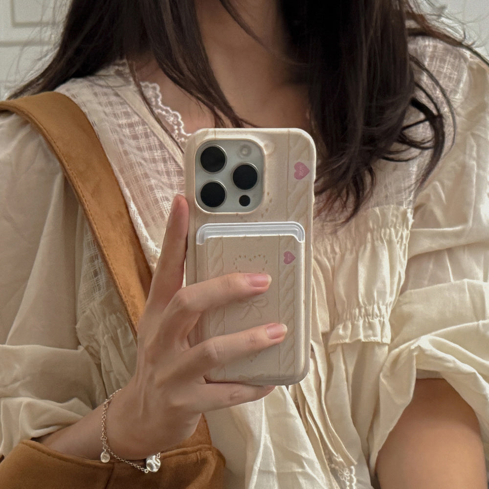 Bow My Heart Phone Case (Hard/Card Storage/Magsafe)