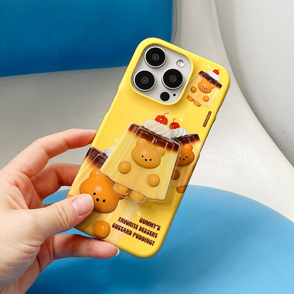 Cherry Pudding Gummy Phone Case (Hard/Card Storage) (2色)