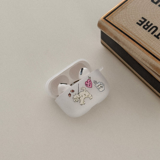 Mademoment Cozy Drawing Pattern Airpods Case (半透明殼)
