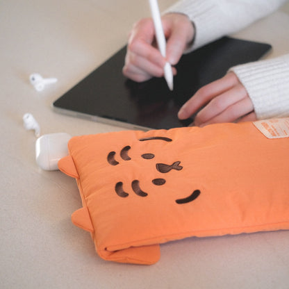 Muzik Tiger Slim Laptop Pouch (9-16 inch) #橙色老虎