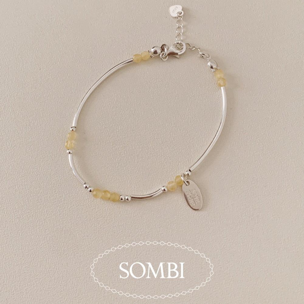 [SOMBI/Silver925] Mano Silver Pipe Bracelet (2色)
