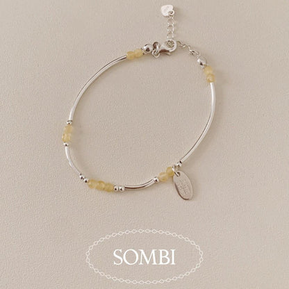[SOMBI/Silver925] Mano Silver Pipe Bracelet (2色)