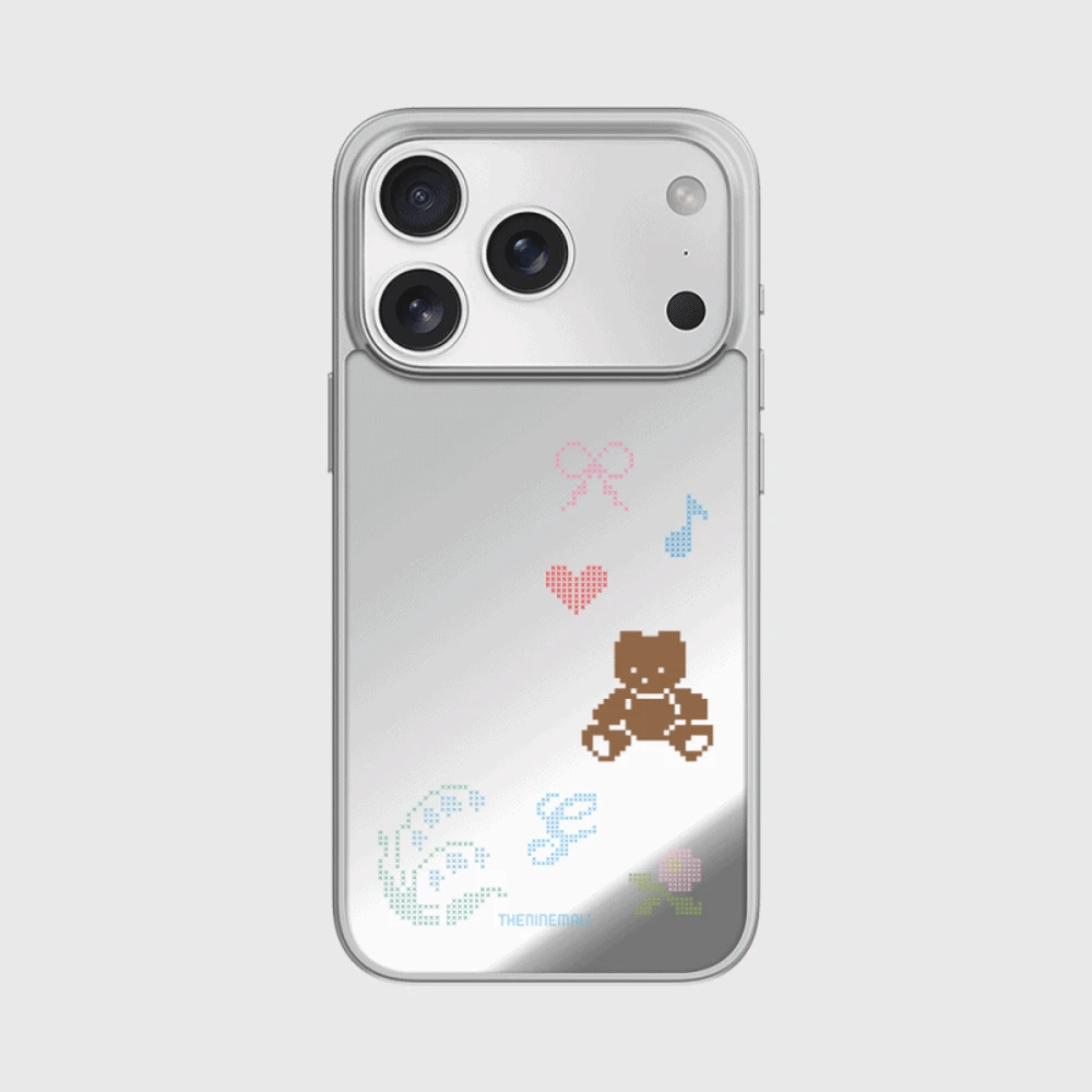 Gummy Cross Stitch Phone Case (Mirror silver bumper case)