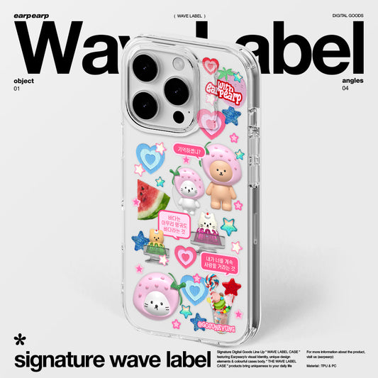 STRAWBERRY-LIKE FEELING-CLEAR (Wave Label Clear Case)