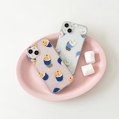 Pattern Gummy Muffin Phone Case (Clear/Tank Clear/Clear Card Storage) (2款)