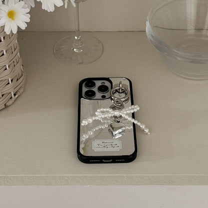 【Set】Small Ribbon Pattern (Mirror Bumper Case)+Tag Holder+Keyring