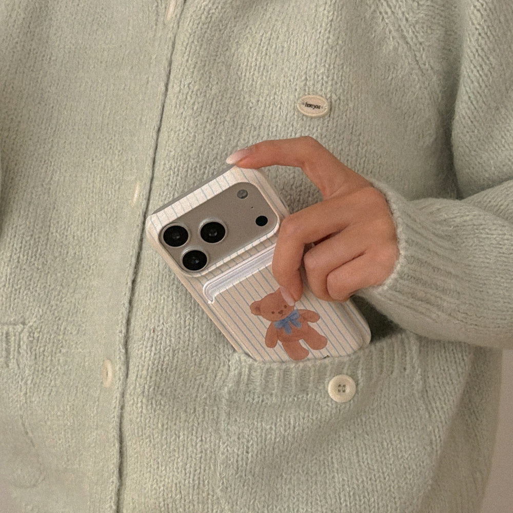 Cocoa Teddy Phone Case (Hard/Card Storage/Magsafe)