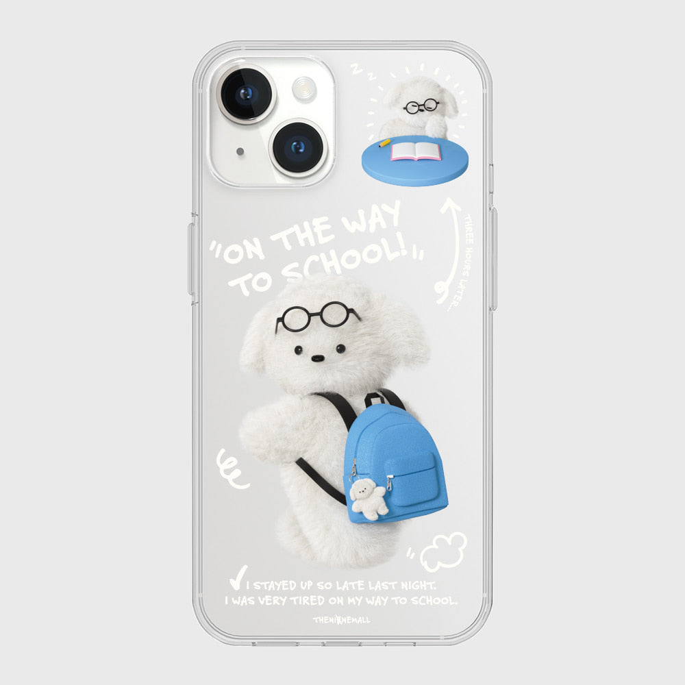 Student Puppy Phone Case (Clear/Tank Clear/Clear Card Storage)