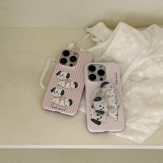 Doodle Puppy Phone Case (Hard/Card Storage/Magsafe) (2色)