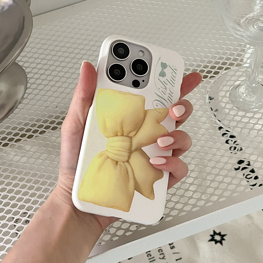 Big Wish Ribbon Phone Case (Hard/Card Storage) (3色)