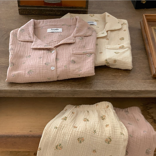 Juuneedu Melrose Cotton Short Sleeves Pajamas (2色) 短袖睡衣