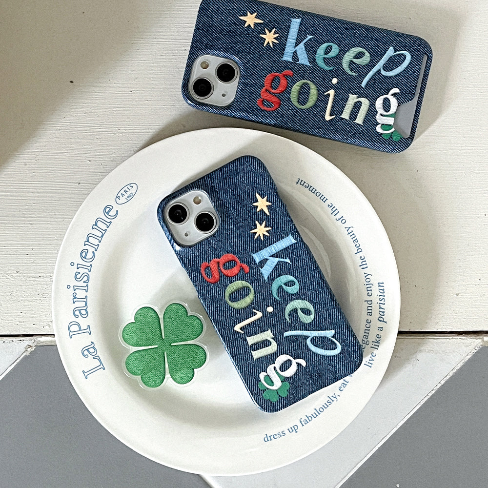 Keep Going Denim Phone Case (Hard 普通硬殼)