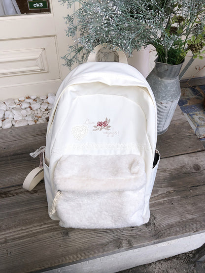 Ovuni Vintage Bon Voyage Backpack - Snow white