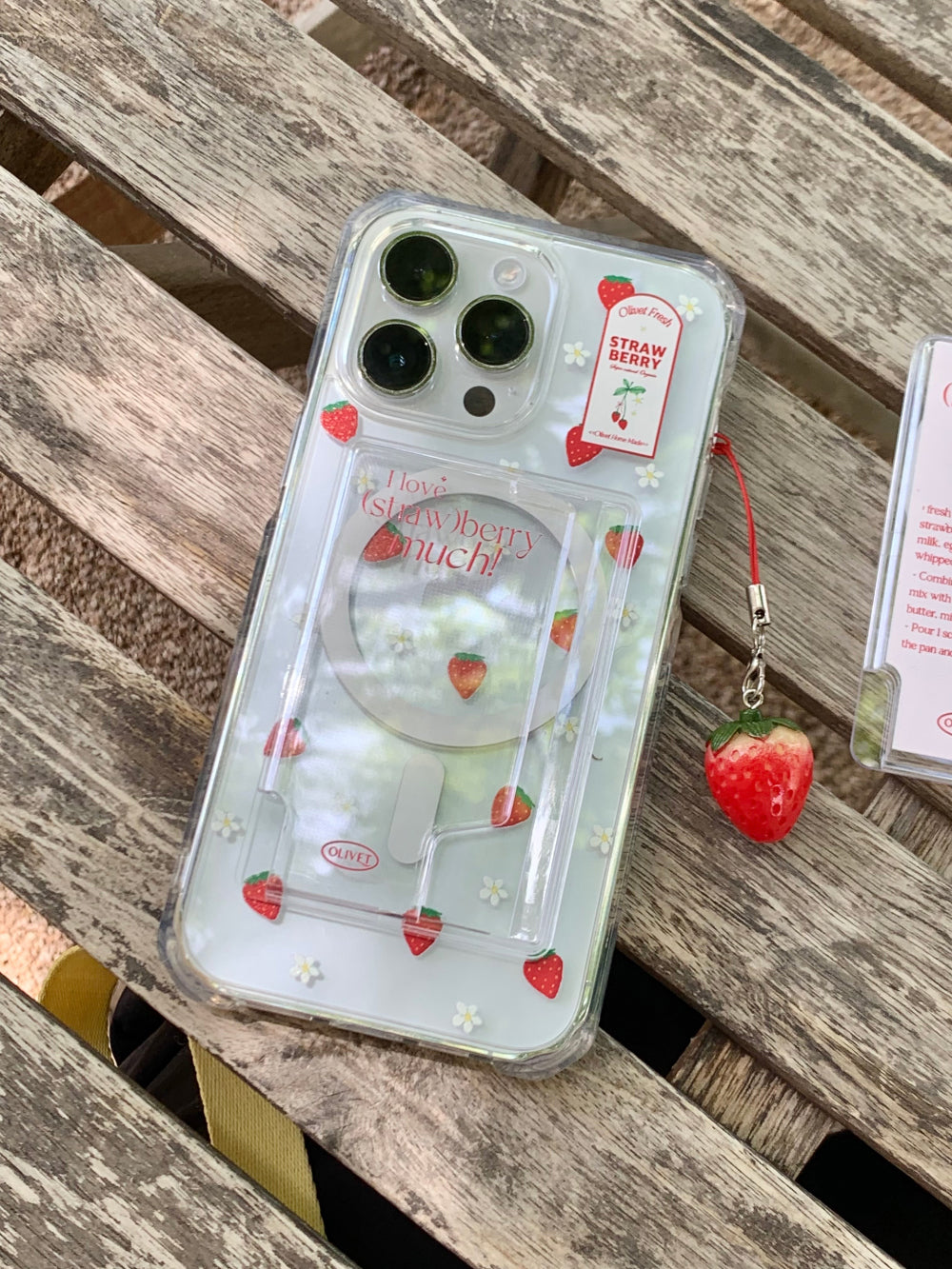 【加購價】Olivet Strawberry Pattern Clear/Magsafe Case