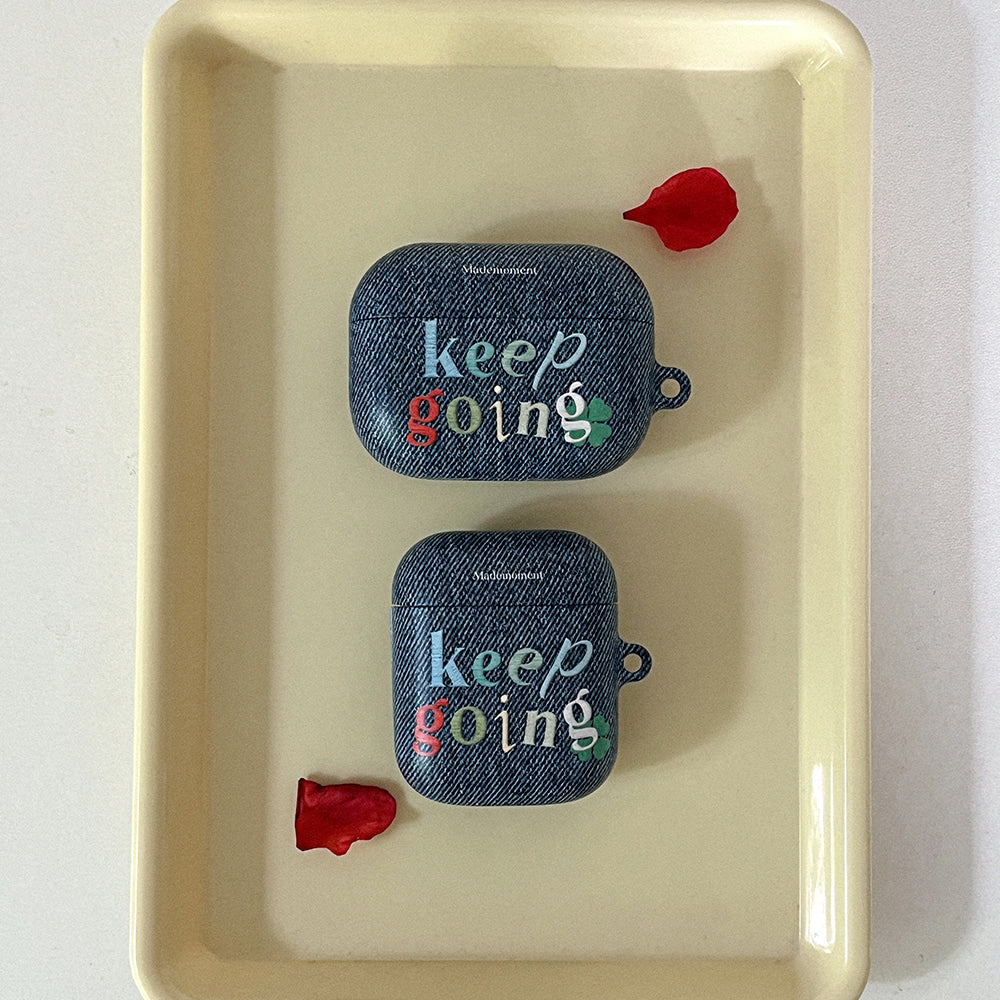 Mademoment Keep Going Denim Airpods Case (Hard 硬殼)